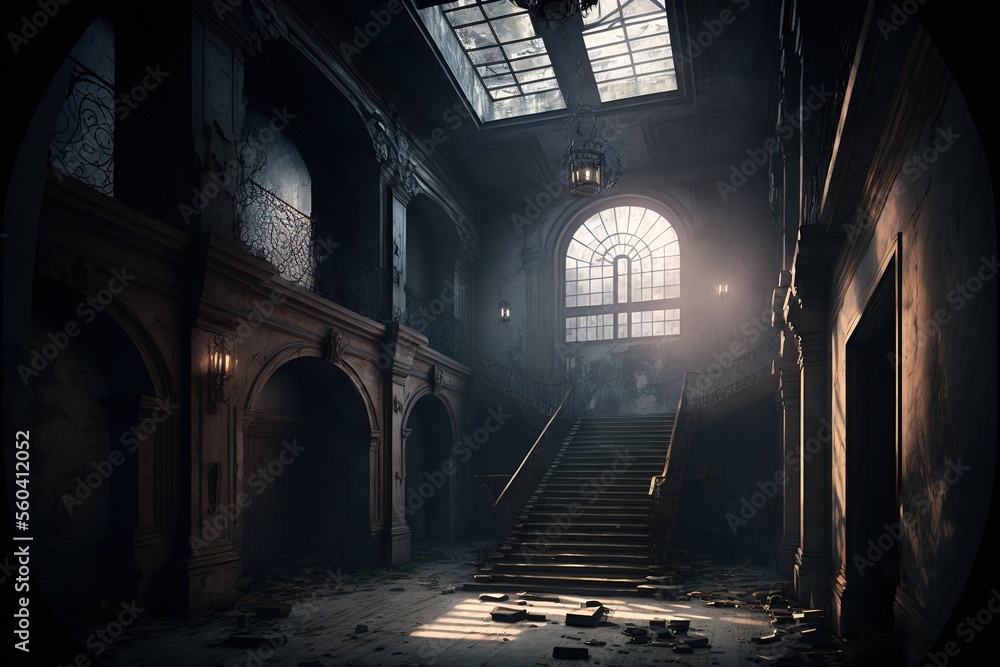 Interior Medieval Church Generative AI Interior Medieval Church Generative AI