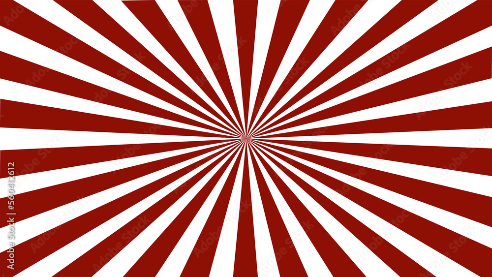 Fototapeta premium Red and white rays as background