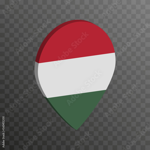 Free Download Map pointer with Hungary flag. Vector illustration. - GFXLoad