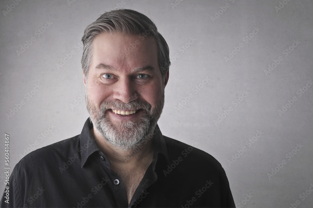 portrait of a smiling man. studio shot