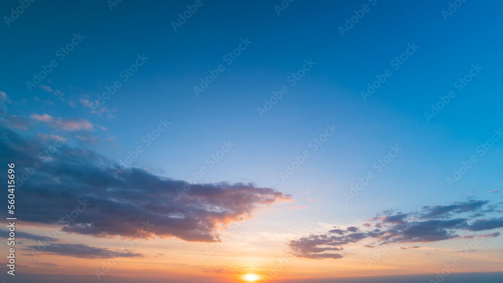 Fototapeta premium sunset over the sea nature cover banner concept background 