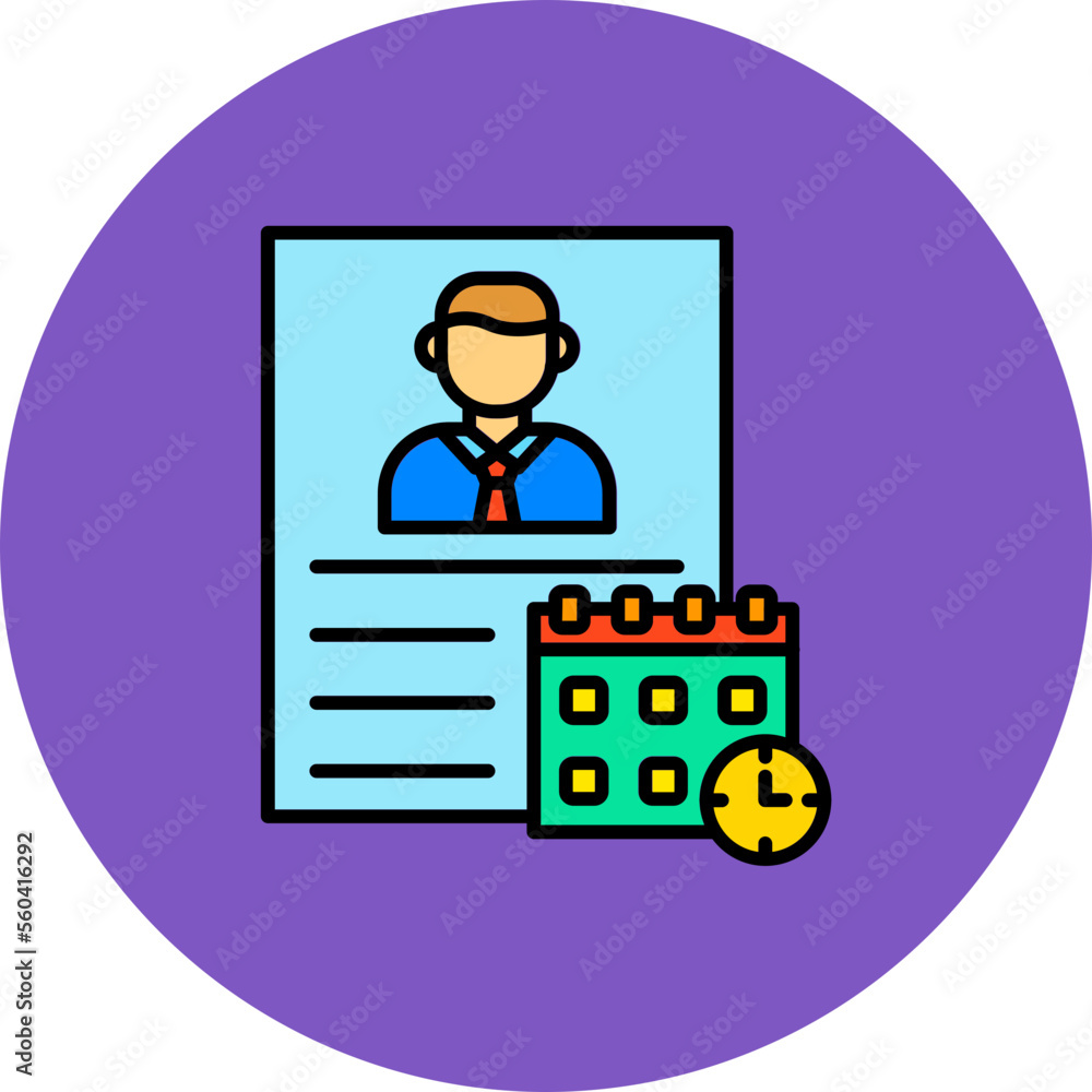 Schedule Multicolor Circle Filled Line Icon Schedule Multicolor Circle Filled Line Icon