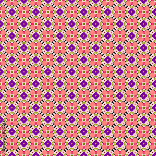 Digital computer graphics seamless pattern. Texture design for fabric, wallpaper, background.