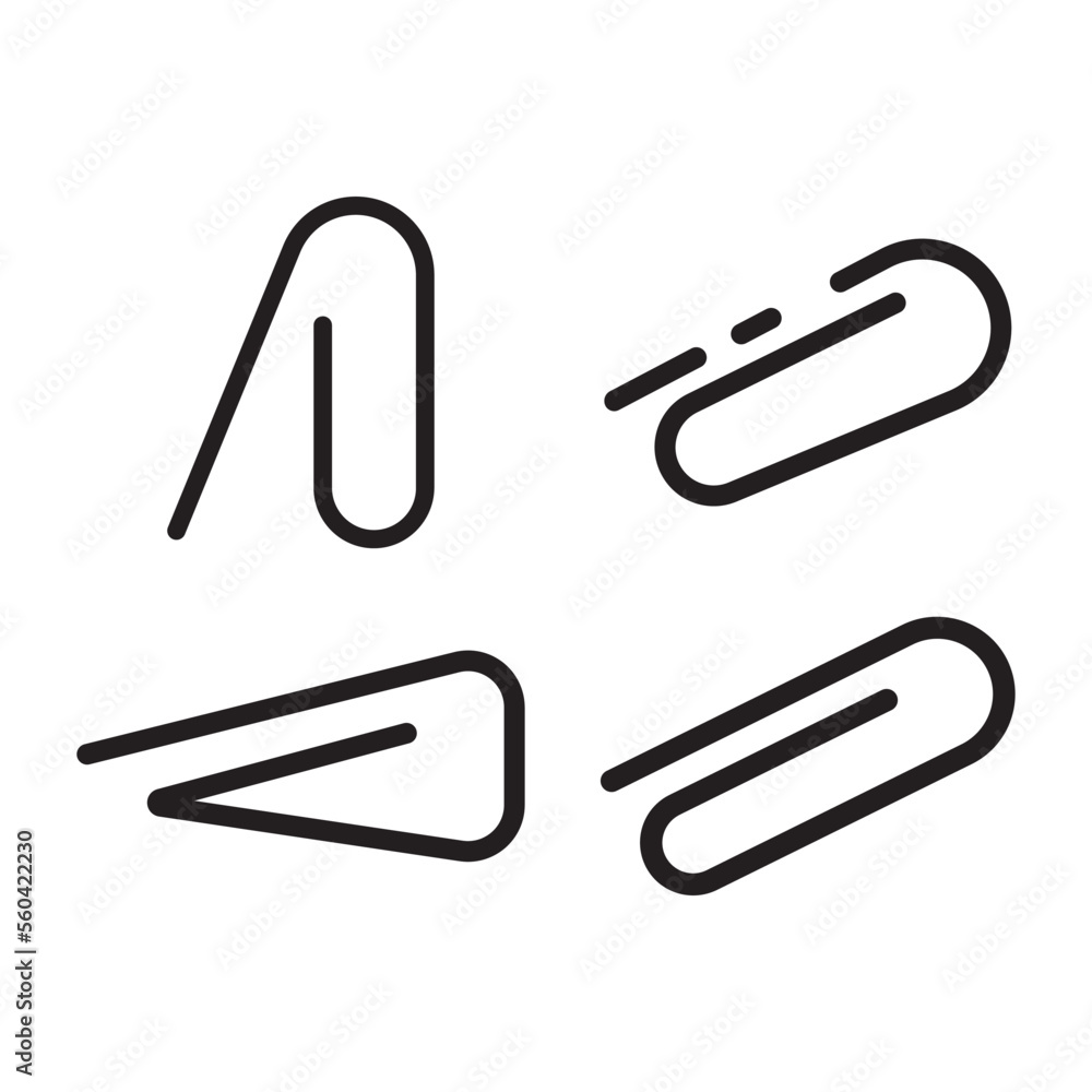 Paper clip icon vector illustration logo design Paper clip icon vector illustration logo design