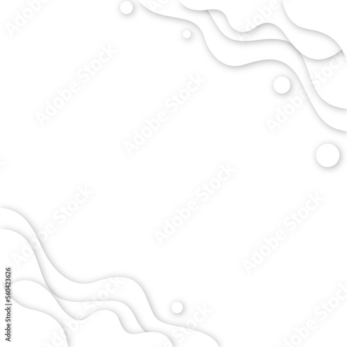 White abstract social media banner template with minimal abstract background