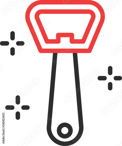 Bottle opener Vector Icon
