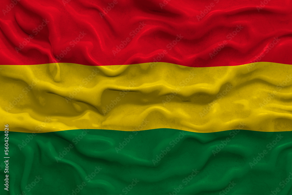 Obraz premium National flag of Bolivia. Background with flag of Bolivia