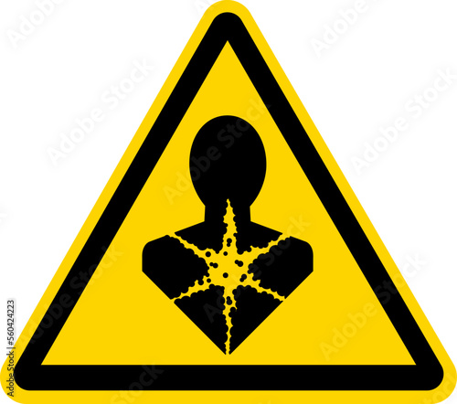Health hazard sign on isolated background. Vector illustration. 