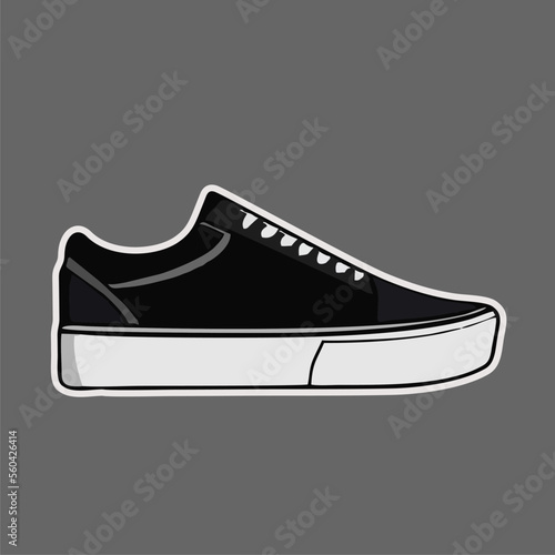 Sneakers design. Concept. Flat design. Vector illustration. Sneakers in a flat style. Side view of sneakers. Fashion shoes, Sneaker shoe