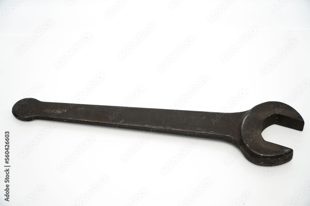 single open ended wrench isolated on white single open ended wrench isolated on white