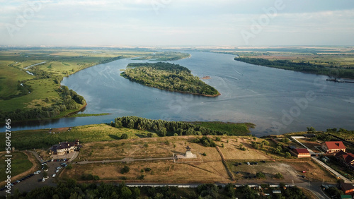 View to island on Volga near Elabuga town photo