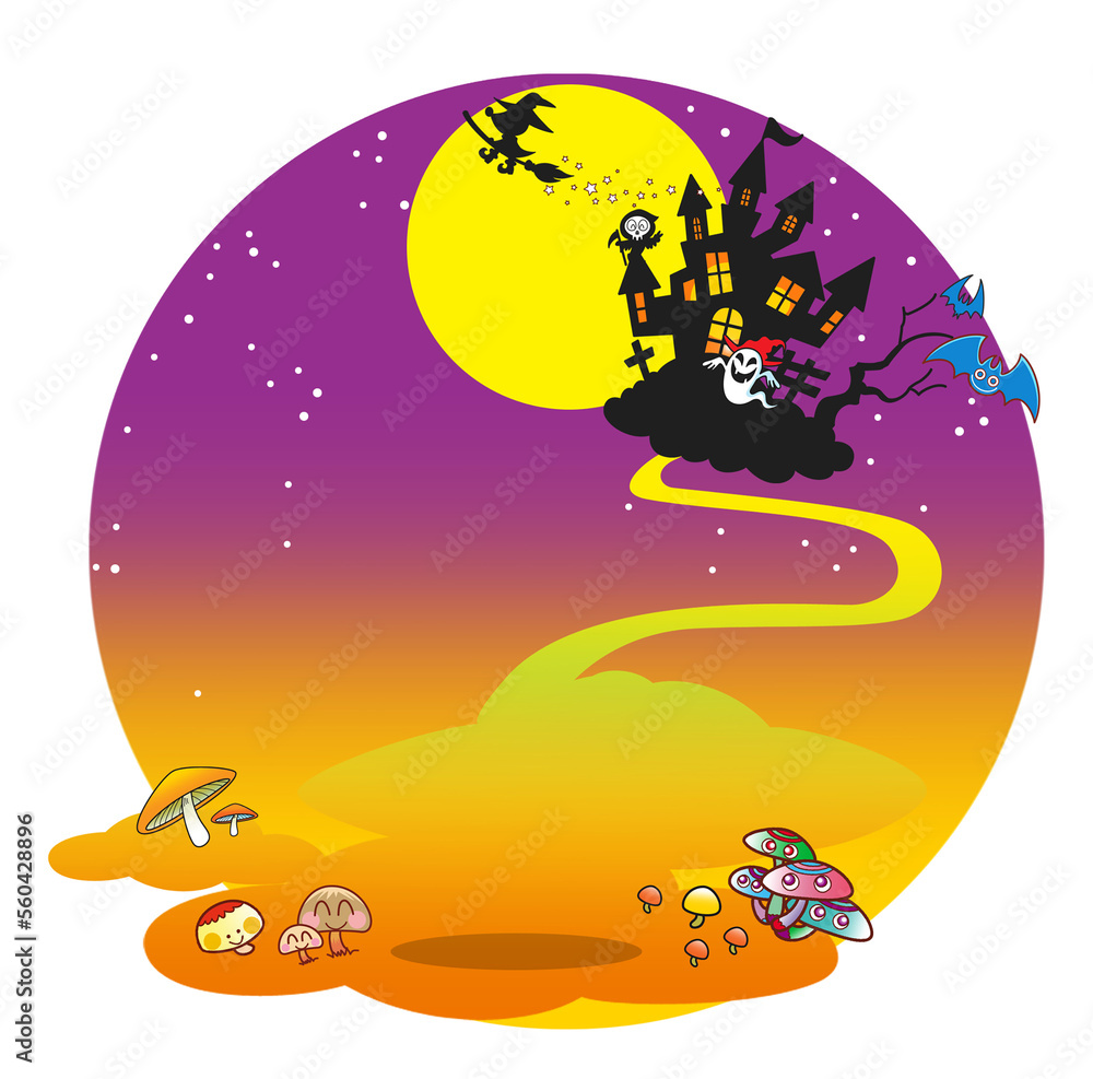 Fototapeta premium ハロウィン,イメージ画,背景,素材