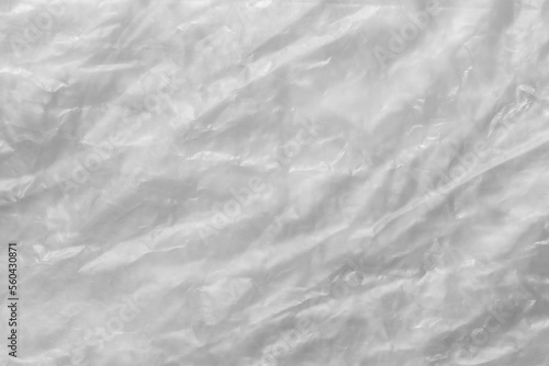 Close up of plastic foil background, Abstract background of a white color made of paper.