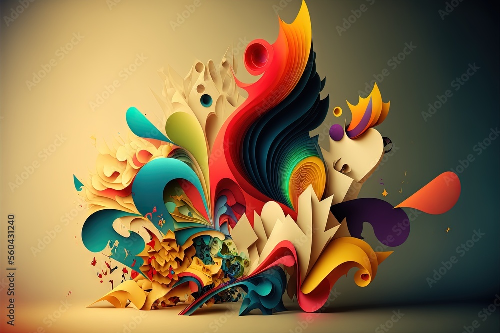 a colorful abstract design with a lot of colors on it's surface and a ...