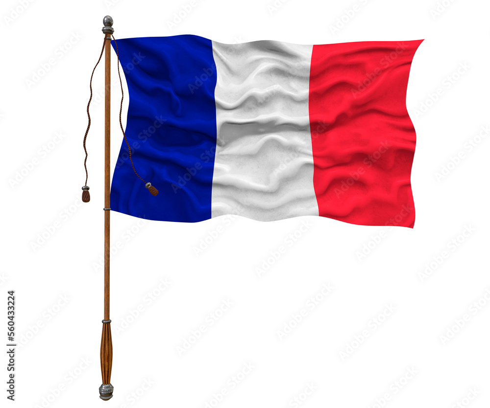 National flag of Saint Martin. Background with flag of Saint Martin. National flag of Saint Martin. Background with flag of Saint Martin.