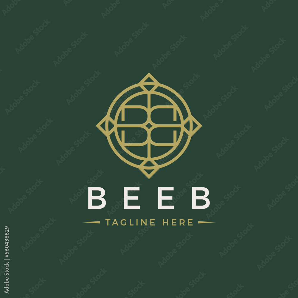 Letter BB Line In Circle Minimalist Logo Vector. Initial B Abstract Line Monogram Logo Identity for Branding Letter BB Line In Circle Minimalist Logo Vector. Initial B Abstract Line Monogram Logo Identity for Branding