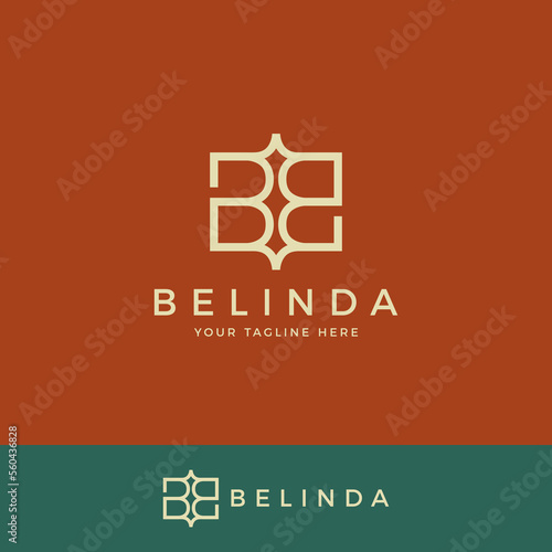 Initials BB Line Minimalist Logo Vector. Letters B Abstract Line Monogram Logo Identity for Branding