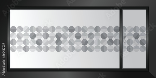 Abstract design for glass graphics. Glass graphics design for Office, Train station, Supermarket, Store, Shop, Mall, Boutique, Home glass partition.