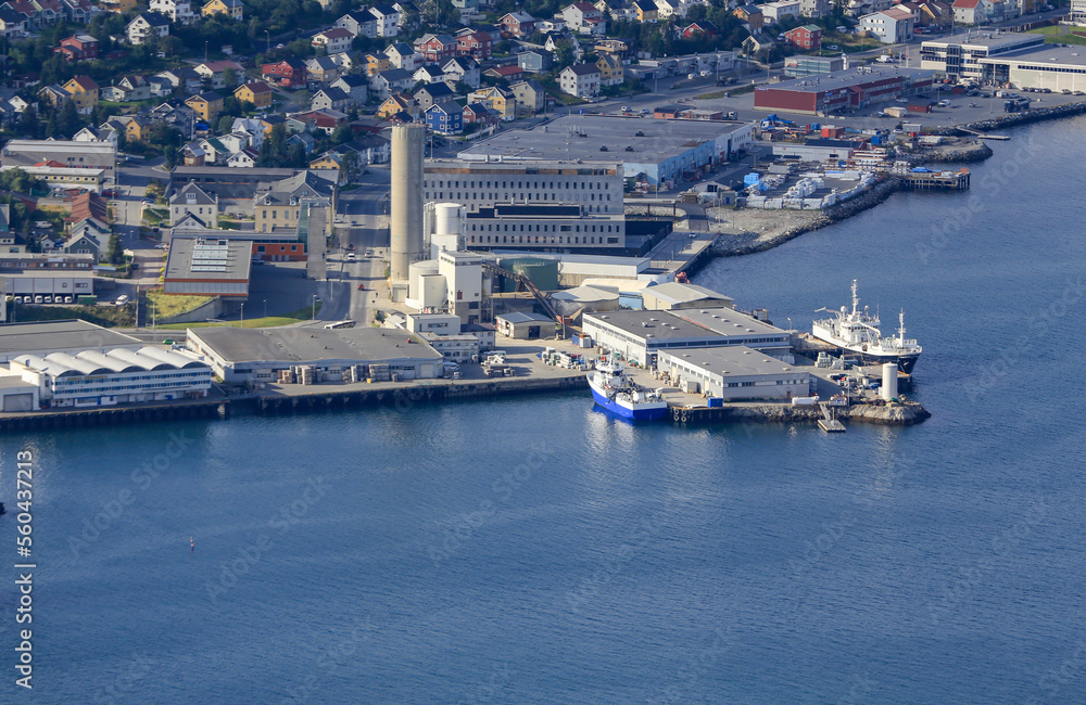 Part of Tromsø harbour, Troms county, Norway, Europe Part of Tromsø harbour, Troms county, Norway, Europe