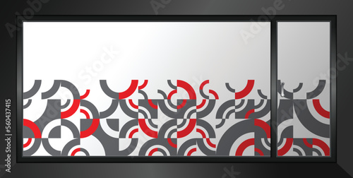 Abstract design for glass graphics. Glass partition print film.