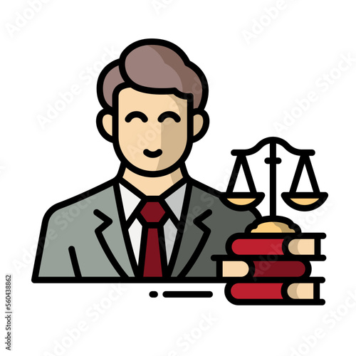 Avocat loi législation icône