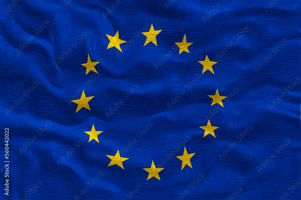 National flag of Europe. Background with flag of Europe. National flag of Europe. Background with flag of Europe.