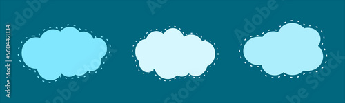 Set of speech bubbles. Speech bubbles in cloud shape isolated. vector