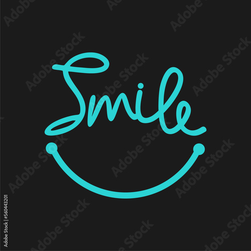 Logo design smile typography vector template Dental clinic Logotype