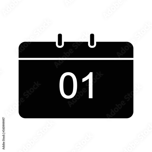 Calendar icon illustration. suitable for schedule icon. icon related to project management. glyph icon style. Simple vector design editable