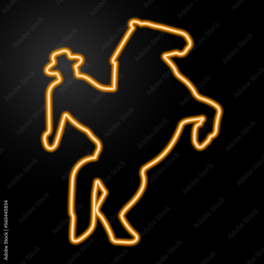 wild west neon sign, modern glowing banner design, colorful modern design trends on black background. Vector illustration. wild west neon sign, modern glowing banner design, colorful modern design trends on black background. Vector illustration.