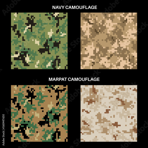 Camouflage military pixel