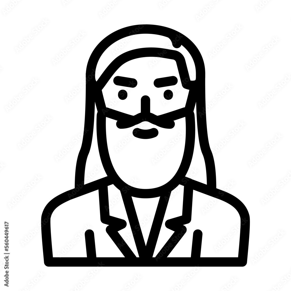 mendeleev chemistry line icon vector. mendeleev chemistry sign. isolated contour symbol black illustration