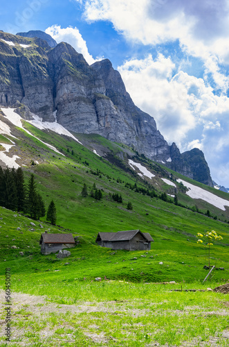Mountainscape in the Appenzell Alps  Switzerland