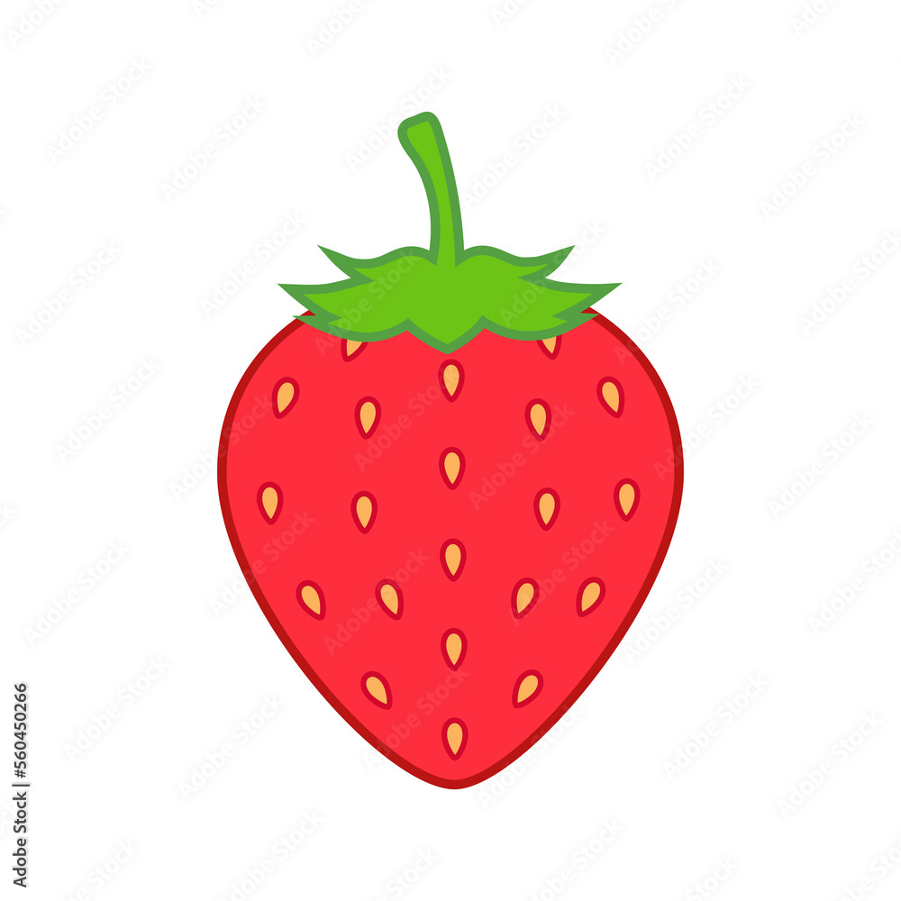 Fototapeta premium strawberry icon,Strawberries fell into milk,strawberry with milk