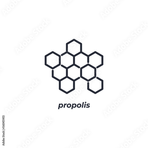 Vector sign propolis symbol is isolated on a white background. icon color editable.