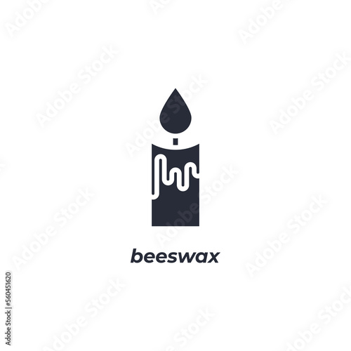 Vector sign beeswax symbol is isolated on a white background. icon color editable.