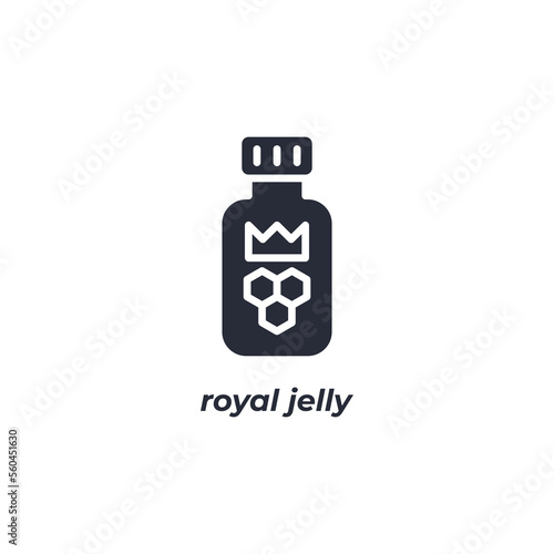 Vector sign royal jelly symbol is isolated on a white background. icon color editable.