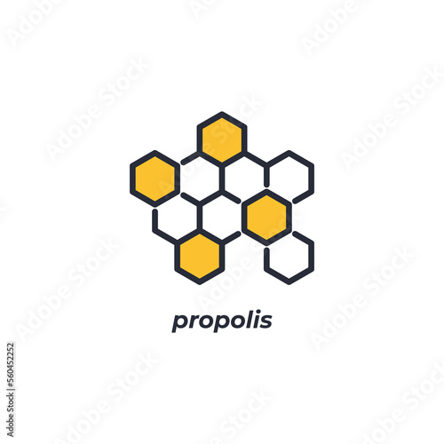 Vector sign propolis symbol is isolated on a white background. icon color editable.