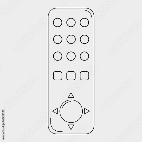 Remote control icon with line vector design
