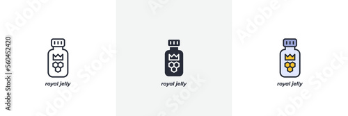 royal jelly icon. Line, solid and filled outline colorful version, outline and filled vector sign. Idea Symbol, logo illustration. Vector graphics