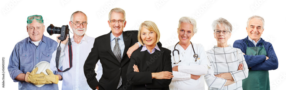 Older employees from different professions Older employees from different professions