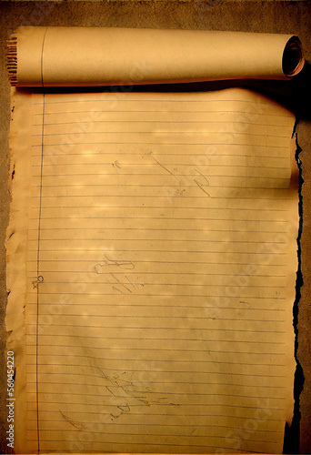 Old paper note with lines