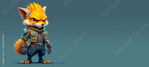 3D gaming animal character header