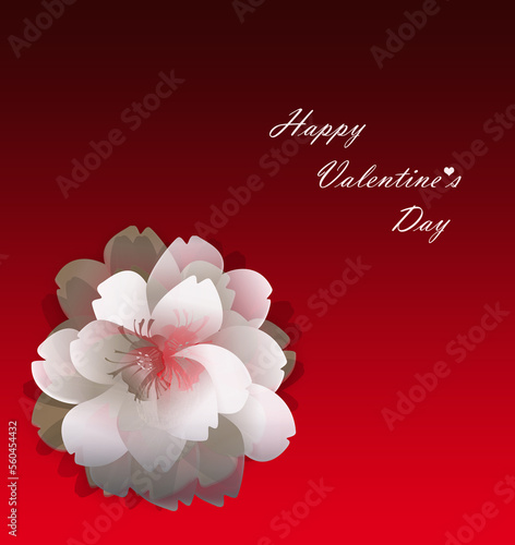 Beautiful background for Happy Valentine's Day with flower style background design for greeting card, illustration.