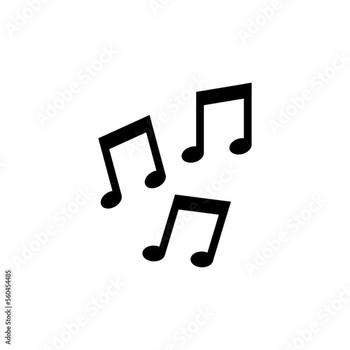 music note icon. vector illustration melody sound symbol. 