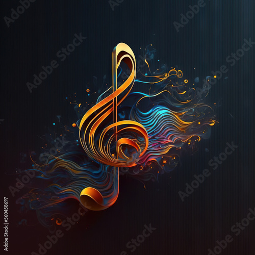 Musical Abstract Design Element