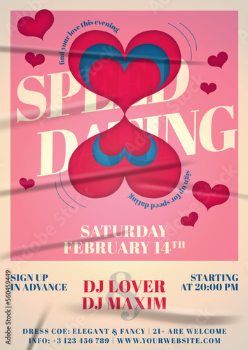 Speed Dating Affair in Vector Template	