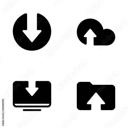 Flat illustration on a theme downloading files