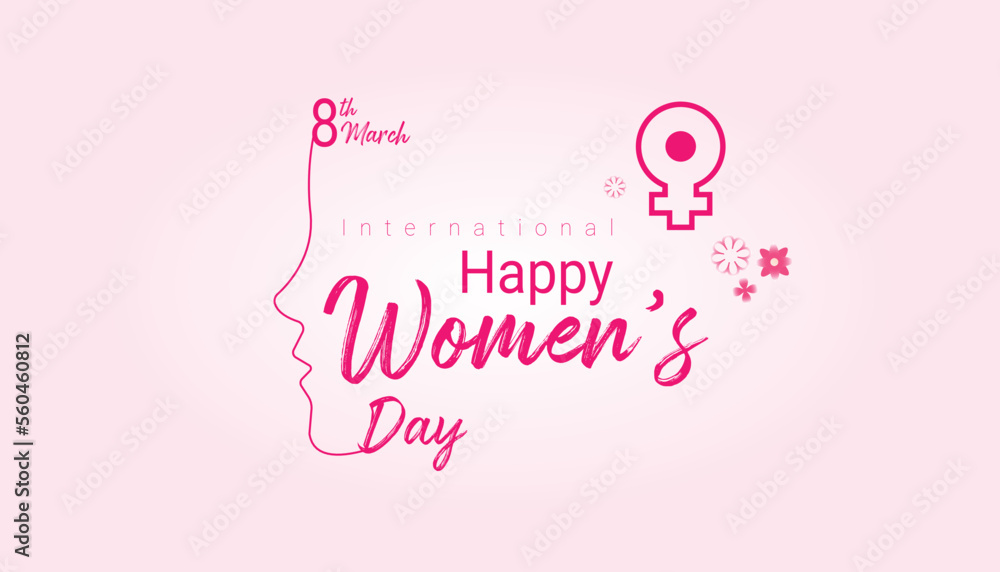 Happy women’s day greetings blue background social media design banner Happy women’s day greetings blue background social media design banner