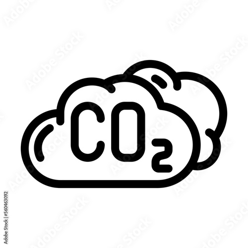 emissions co2 esg line icon vector. emissions co2 esg sign. isolated contour symbol black illustration